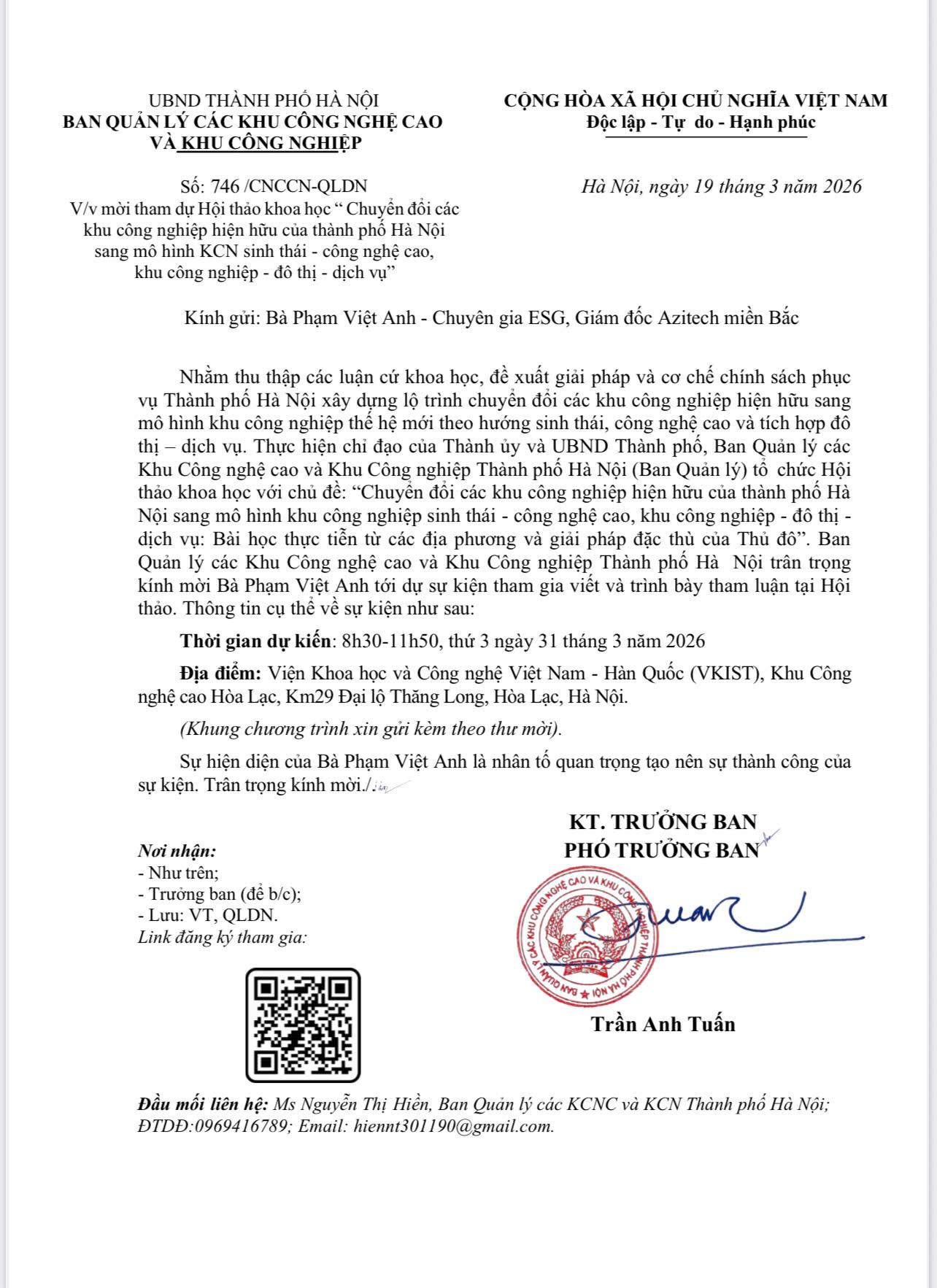 Hà Nội Chuyển Đổi KCN Sinh Thái: Chuyên Gia Tham Vấn Chiến Lược Trọng Điểm