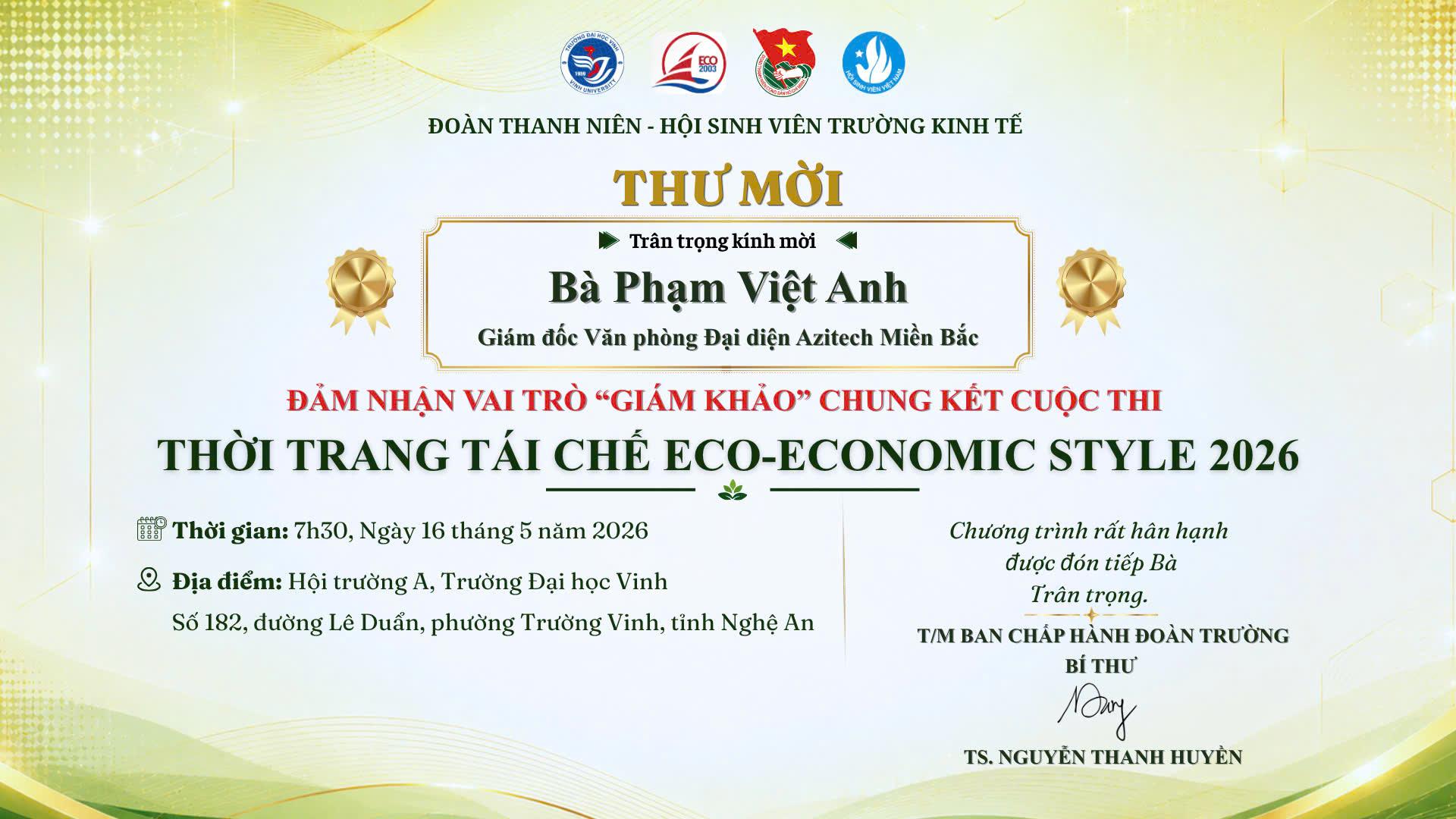 Nhịp đập Thời trang xanh: Định chuẩn ESG cùng AZITECH-XANHVN tại "ECO-ECONOMIC STYLE 2026"